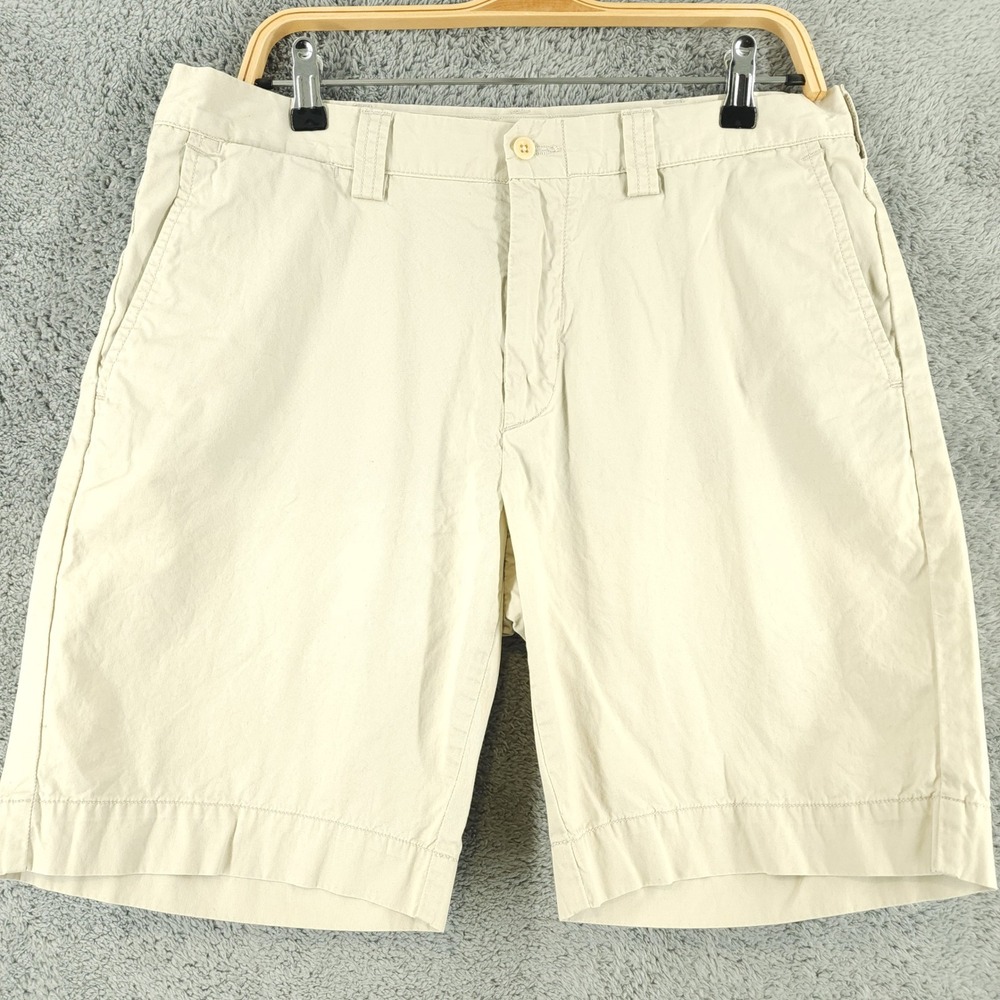 Polo Ralph Lauren Shorts Mens 34 Khaki Twill Chino Sporting Club Classic Golf - Picture 1 of 11